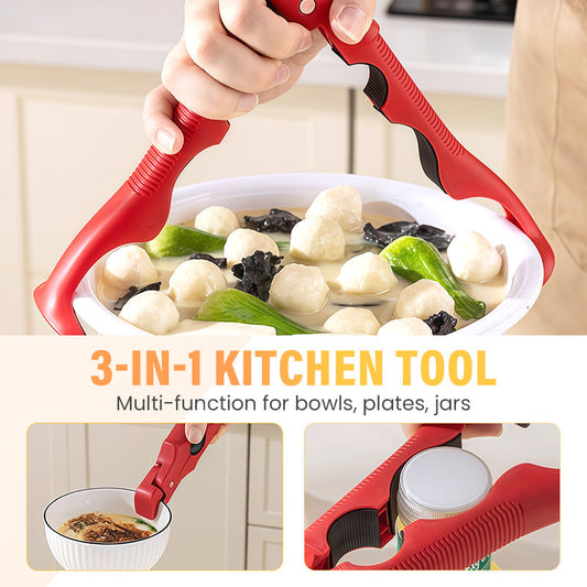 3-in-1 silicone clip for bowls and plates