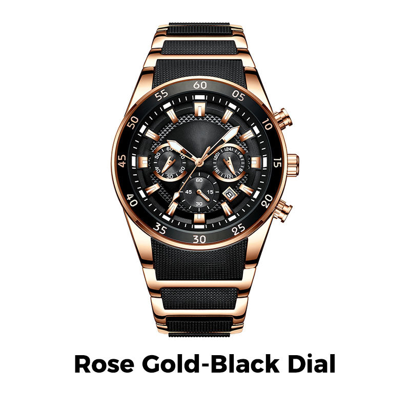 ⌚ 50% OFF! ⏳ Men's Waterproof Multifunctional Quartz Watch – Stylish & Durable ✨