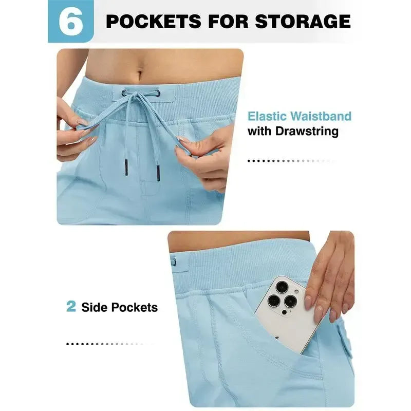 WORVIANE🔥8-Pack Women's Lightweight Cargo Capris – Multi-Pocket Casual Capris (All Colors)