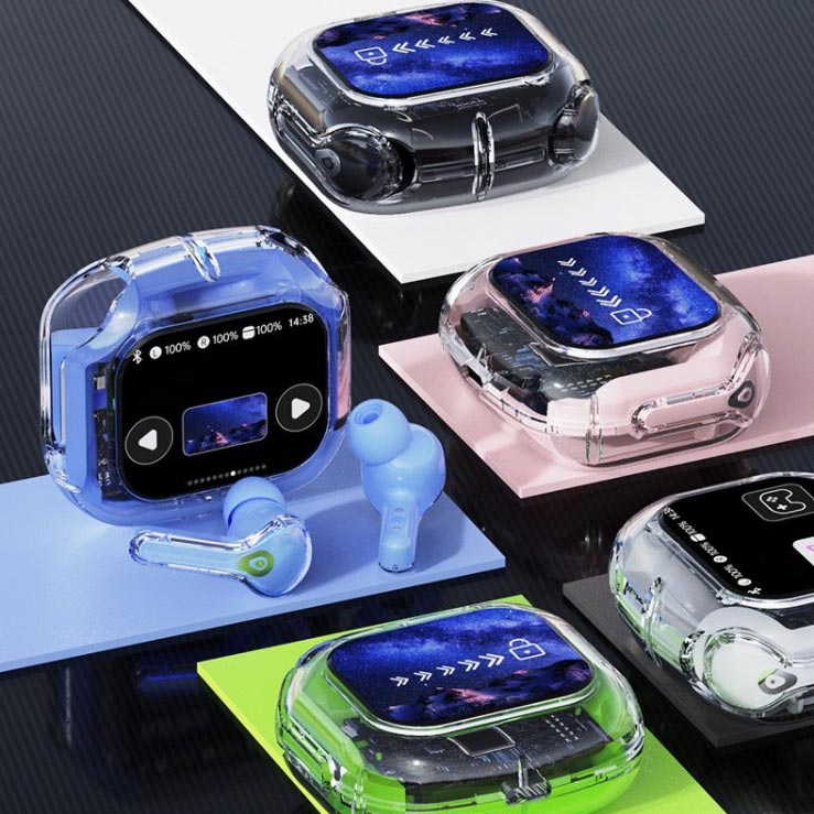 Full-color Touch-screen Wireless Noise-cancelling Bluetooth 5.4 Headset