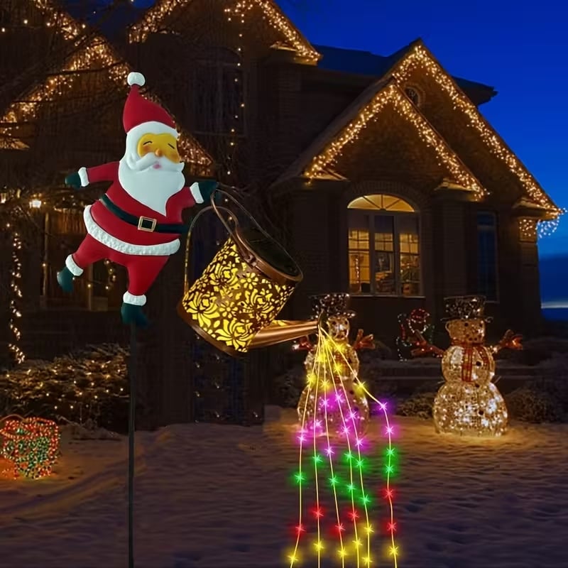 🎁Christmas Sale 50% OFF🎅✨Santa Watering Can Solar Light with Ground Stake